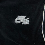 Vintage Y2K Nike Air Sweatshirt Mens Large Black Sportswear Swoosh Full Zip Velour Track Top