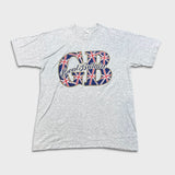Vintage 90s Great Britain Union Jack T Shirt Mens XL Gray Single Stitch Flag Tee