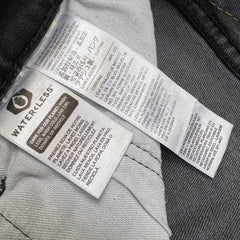 Levi's 514 Jeans Men 31x32 Black Slim Straight Fit Dark Wash Stretch Faded Denim Pants