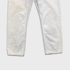 Levi's 501 Jeans Womens 27x26 White Original Fit Straight Light Wash Denim Pants