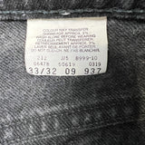 Vintage 90s Levi's 619 Jeans Mens 32x31 Black Slim Straight Orange Tab Dark Wash Denim Pants