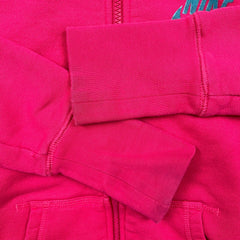 Vintage Y2K Nike Sportswear Womens Hoodie Small Pink Swoosh Full Zip Hooded Sweater