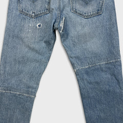 Levi's 501 T Jeans Mens 31x32 Blue Taper Fit Distressed Light Wash Denim Pants