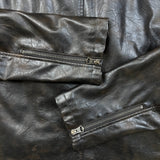 Levi's Faux Leather Motorcycle Jacket Mens Large Brown Full Asymmetrical Zip