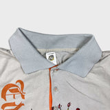 Vintage Y2K Ed Hardy Christian Audiger Polo Shirt Mens Small Grey New York USA Eagle Skull