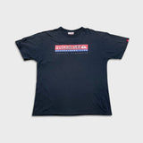 Vintage Y2K Quicksilver Boardriders Club T Shirt Mens Medium Black Sun Faded Tee