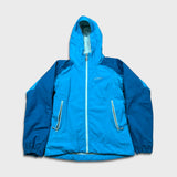 Patagonia Jacket Womens Medium Blue Spell Out Full Zip Outdoor Lined