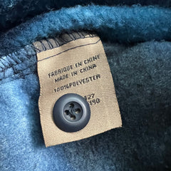 Mountain Ridge Wolf Fleece Mens Large Blue Winter Full Zip AOP Animal Jacket