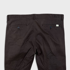 Lacoste Pants Mens 40x32 Brown Tailored Fit Twill Casual Chino Slim Trousers