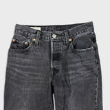 Levi's 501 '90s Style Jeans Womens 24x30 Black Original Fit Straight Dark Wash Denim Pants