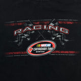 Vintage Y2K NASCAR Racing T Shirt Mens Large Black Sportswear Graphic Faded Tee