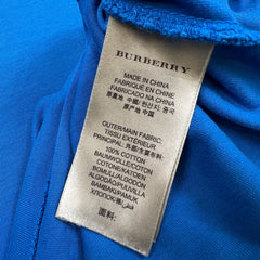 Burberry Brit T Shirt Mens Medium Blue Equestrian Knight Logo Casual Tee