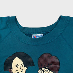 Vintage 90s Beavis and Butthead Daria Sweatshirt Mens Medium Blue USA Crewneck