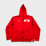 Nike Sportswear Team Canada Hoodie Mens Large Red Full Zip Hockey NHL Therma-Fit Hooded Sweater
