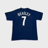 Vintage Y2K Nike DaMarcus Beasley #7 T Shirt Mens XL Blue Team USA Soccer Tee
