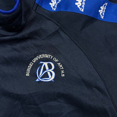 Vintage Y2K Kappa Sweatshirt Mens Medium Blue Japan University 1/4 Zip Tracksuit Top