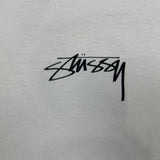 Stussy T Shirt Mens Medium White Have A Good Vibe Double Sided Care Label Tee