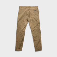 Projek Raw Pants Mens 34x29 Brown Slim Taper Leg Lightweight Chino Trousers