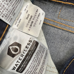 Levi's 512 Jeans Mens 33x32 Blue Slim Taper Leg Dark Wash Mid Rise Stretch Denim Pants