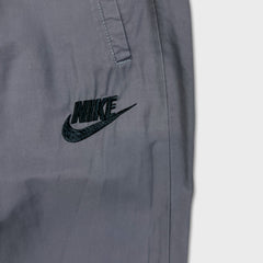 Nike Sportswear Track Pants Mens Small Gray Swoosh Taper Leg Athletic Jogger
