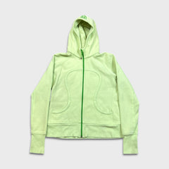 Lululemon Scuba Hoodie Womens Size 12 Green Full Zip Sports Hooded Sweater