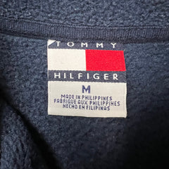 Vintage 90s Tommy Hilfiger Fleece Womens Small Blue Flag 1/4 Zip Outdoor Jacket
