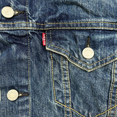 Levi's Type III Denim Jacket Mens XL Blue Medium Wash Western Trucker