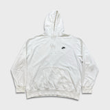 Nike Sportswear Hoodie Mens XL White Swoosh Fleece Pullover Hooded Sweatshirt