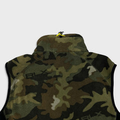 Ralph Lauren RLX Fleece Vest Mens Medium Green Camo Full Zip Outdoor Jacket