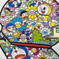 2017 Uniqlo x Takashi Murakami Doraemon T Shirt Mens Medium White Flower Art UT Tee