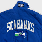 Vintage 90s Logo 7 Seattle Seahawks Jacket Mens Large Blue NFL Football Bomber