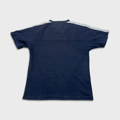 Vintage 90s Fila T Shirt Mens Medium Blue Faded Embroidered Logo Knit Tee