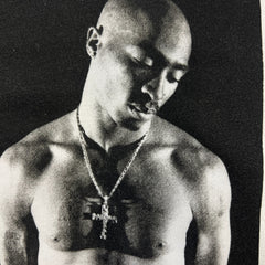 2018 2Pac Sweatshirt Mens Medium White Tupac Shakur Photo Signature Rap Crewneck