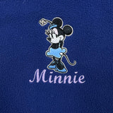 Vintage Y2K Disney Fleece Womens Large Blue Minnie Mouse 1/4 Zip Jacket