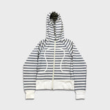 Lululemon Scuba Hoodie Womens Size 4 White Striped Full Zip Hooded Sweater