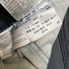 Levi's 511 Jeans Mens 34x32 Blue Slim Fit Mid Rise Dark Wash Faded Denim Pants