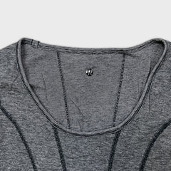 Lululemon Between The Lines Long Sleeve Womens Size 4 Gray Sportswear Shirt