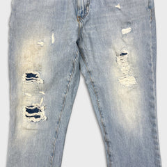 Levi's 511 Jeans Mens 34x30 Blue Slim Fit Light Wash Distressed Stretch Denim Pants