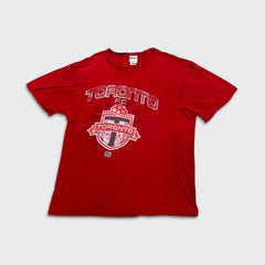 Vintage Y2K Toronto FC T Shirt Mens Medium Red Faded Distressed MLS Soccer Tee