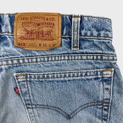 Levi's 512 Jeans Mens 32x30 Slim Fit Taper Leg Light Wash Distressed Faded Denim Pants