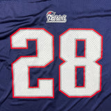 Reebok Corey Dillon #28 New England Patriots Jersey Mens 2XL Blue NFL Football