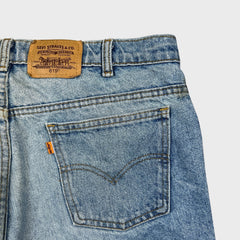 Vintage 90s Levi's 619 Jeans Mens 38x32 Orange Tab Light Wash Relaxed Denim Pants