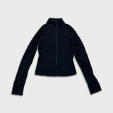 Lululemon Nulu Cropped Define Jacket Womens Size 6 Black Yoga Pilates Tracksuit