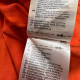 Adidas T Shirt Mens Small Orange Originals Trefoil Spell Out Short Sleeve Tee