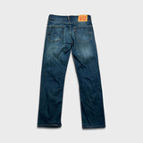 Levi's 505 Jeans Mens 30x28 Blue Regular Fit Straight Leg Dark Wash Denim Pants