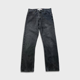 Vintage Y2K Levi's 505 Jeans Mens 33x32 Black Regular Fit Straight Leg Dark Wash Faded Denim Pants