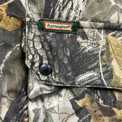Remington Realtree Vest Mens Large Green Hunting Camo Reversible Utility Jacket