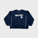 Vintage Y2K Toronto Maple Leafs Sweatshirt Mens Medium Blue Hockey NHL Pullover Crewneck