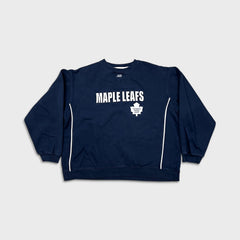 Vintage Y2K Toronto Maple Leafs Sweatshirt Mens Medium Blue Hockey NHL Pullover Crewneck