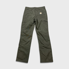 Carhartt Pants Mens 30x32 Green Double Knee Relaxed Fit Rugged Flex Workwear